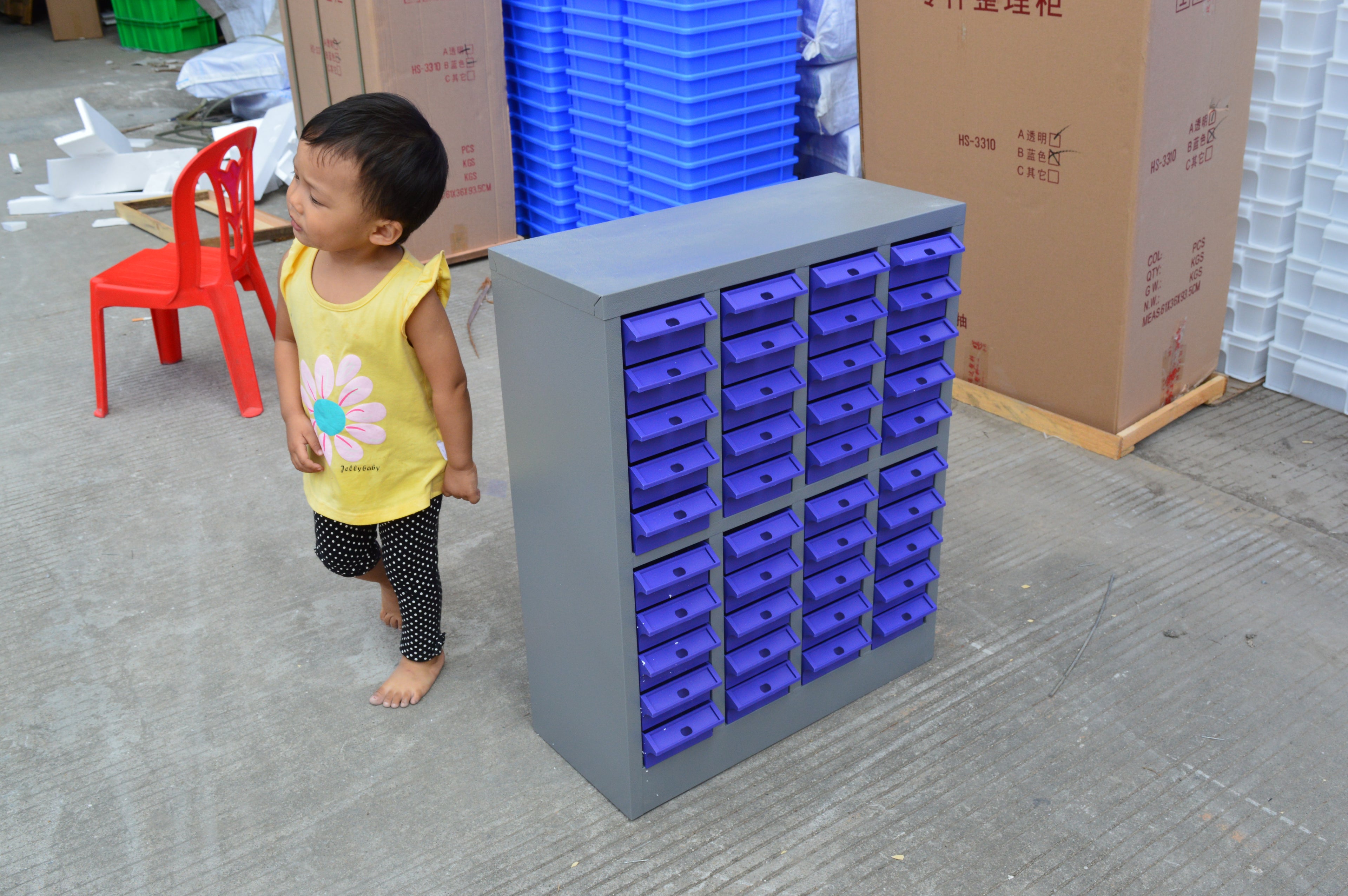 40 drawers without door blue Thickened iron screw parts cabinet hardware component cabinet small sample cabinet