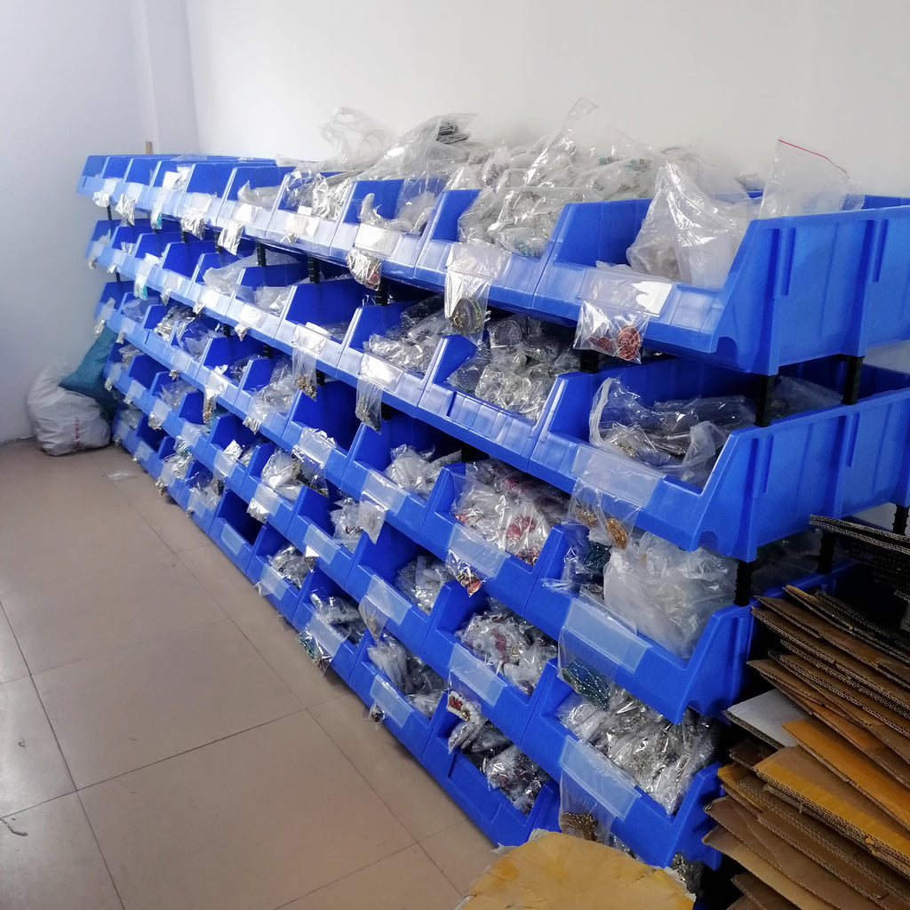 A3 blue 18pcs Bevel material box hardware parts box plastic shelf tool box screw storage box combined parts box